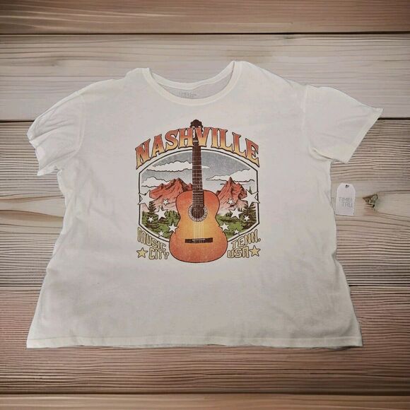 Time and Tru Tops - Time and Tru Graphic Tee Shirt 3XL Oversized Nashville Boho Country Music